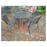 Metal Outdoor Table & 4 Chairs