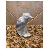 Vtg Porcelain Blue Bird Figurineï¿½5ï¿½