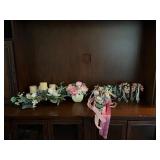 Floral Decor With Candle Holder