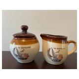 Vtg Bahamas Creamer and Sugar Set