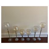 6 Decorative Glass Stems
