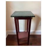 Green Marble-Top Side Table