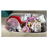 Holiday Decorations in Bin