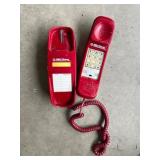 Vtg Bell Phones Red Corded Telephone