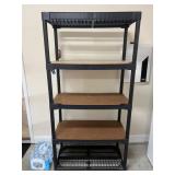 Black Plastic Shelving Unit 3ï¿½x18ï¿½x70.5ï¿½