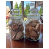 Glass Jars With Shells 8.5ï¿½ï¿½