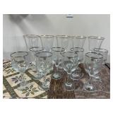 Crystal Stemware w/Gold Trim 8ï¿½