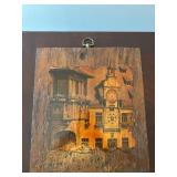 Vtg Wooden Wall Plaque Art