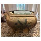 Vtg Decorative Metal Cachepotï¿½17x15x8.5