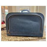 Vtg Blue Suitcaseï¿½21.5x6x13.5