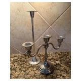 Silver Plated Candle Holdersï¿½12ï¿½