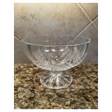 Vtg Crystal Pedestal Bowlï¿½8.5ï¿½6