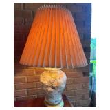 Vtg Ceramic Table Lamp W/Shade 27ï¿½ï¿½