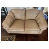Tan Loveseat w/Throw 63ï¿½x34ï¿½x39ï¿½