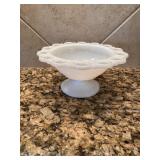 Milk Glass Pedestal Bowlï¿½7ï¿½3.25