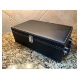 Black Leatherette Wine Storage Boxï¿½14ï¿½8