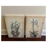 Two Floral Canvas Prints