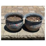 Vtg Metal/Plastic Plantersï¿½12ï¿½9