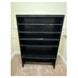 Black Wooden 5-Shelf Bookshelfï¿½36.5ï¿½10.25ï¿½54.5