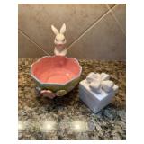 Ceramic Bunny Bowl & Gift Boxï¿½6.5ï¿½ tall