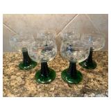 Six Vtg Luminarc Wine Glassesï¿½3ï¿½5.5