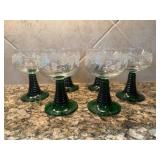 6 Vtg Luminarc Wine Glassesï¿½3ï¿½5.5