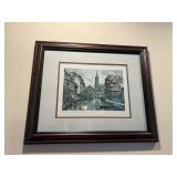 Framed Strasbourg Canal Print 11.5ï¿½x20ï¿½
