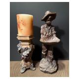 Decorative Candle Holder and Figurine