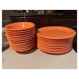 Orange Ceramic Plates and Bowls