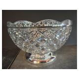 Waterford Crystal Pedestal Bowl with Scalloped Rim