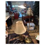 Brass Floor Lamp and Table Lamp Set
