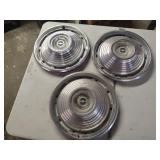 3 Vintage Chevrolet Hubcaps