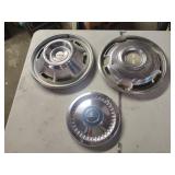 3 Vintage Chevrolet Hubcaps