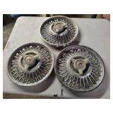 3 Vintage Ford Falcon Hubcaps