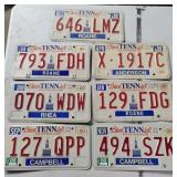 7 Tennessee Bicentennial License Plates