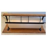 Wood and Iron Paper Roll Holder
