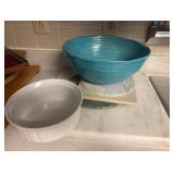 Stoneware Bowls & Marble Cutting Boards