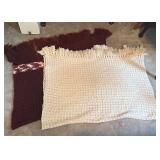 Two Crochet Throws with Fringe