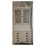 Cream Secretary Desk With Hutch