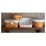 Longaberger Handwoven Basket Set