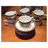 Christmas Story Porcelain Cups & Saucers
