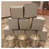 12 Silver Plated Cups, 2 Inches Tall