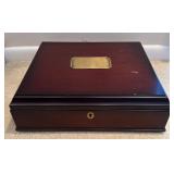 Wooden Flatware Chest with Monogram