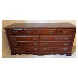 Wooden Dresser with Nine Drawers