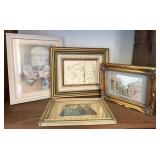 Four Framed Decorative Artworks
