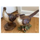 Hand-Painted Pheasant Figurines