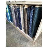 Rolls of Blue Fabric
