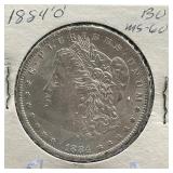 1884-O Morgan Silver Dollar BU MS60