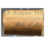 1964 P Kennedy Silver Half Dollar Roll