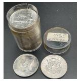 Roll of 1964-P Kennedy Silver Half-Dollars